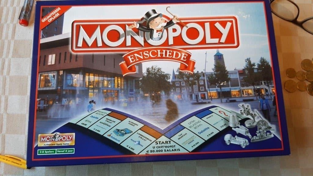 jeu de plateau zgan Monopoly Enschede Monopoly NL 1st editio, 1 ou 2 joueurs, Enlèvement ou Envoi, Comme neuf, Monopoly
