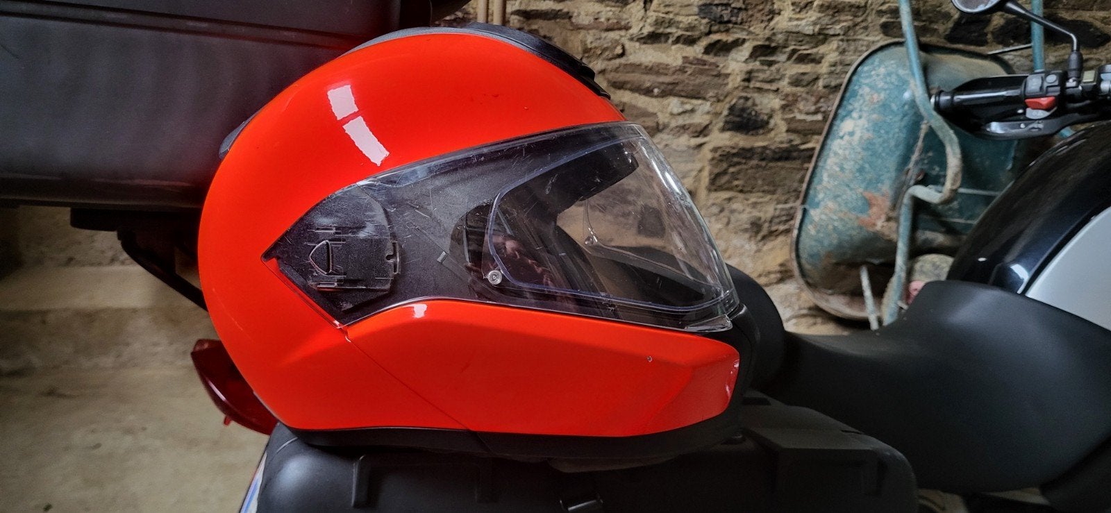 BMW helm system 7 Carbon EVO met communicatie, Motoren, Ophalen