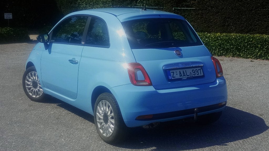 Fiat 500 in perfecte staat!, Auto's, Voorwielaandrijving, Blauw, Leder en Stof, Bedrijf