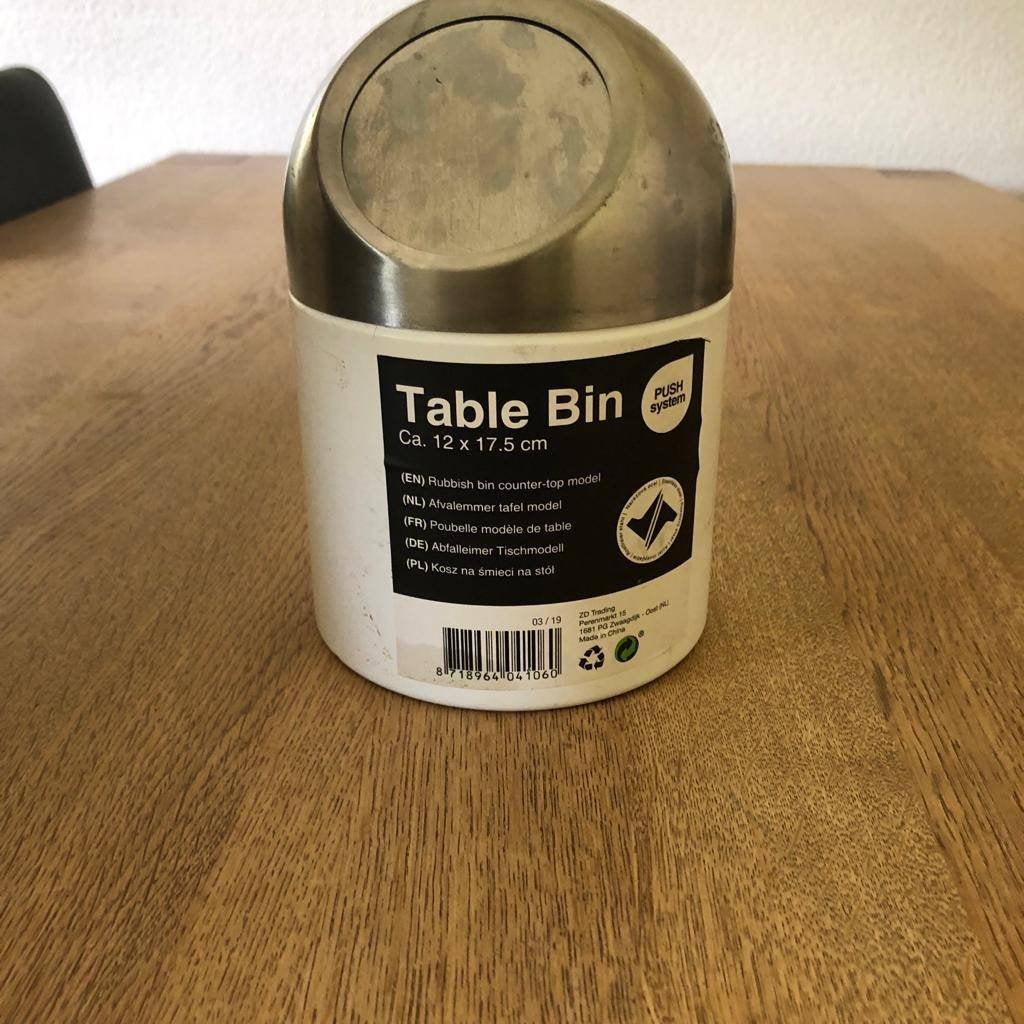 tafelvuilbakje table bin, Ophalen of Verzenden, Nieuw, Metaal
