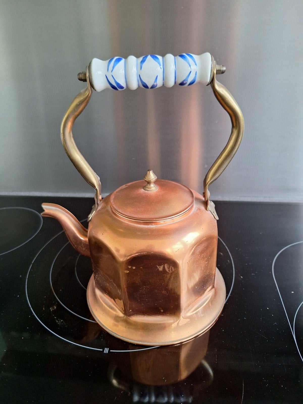Vintage koperen waterkoker, Antiek en Kunst, Ophalen