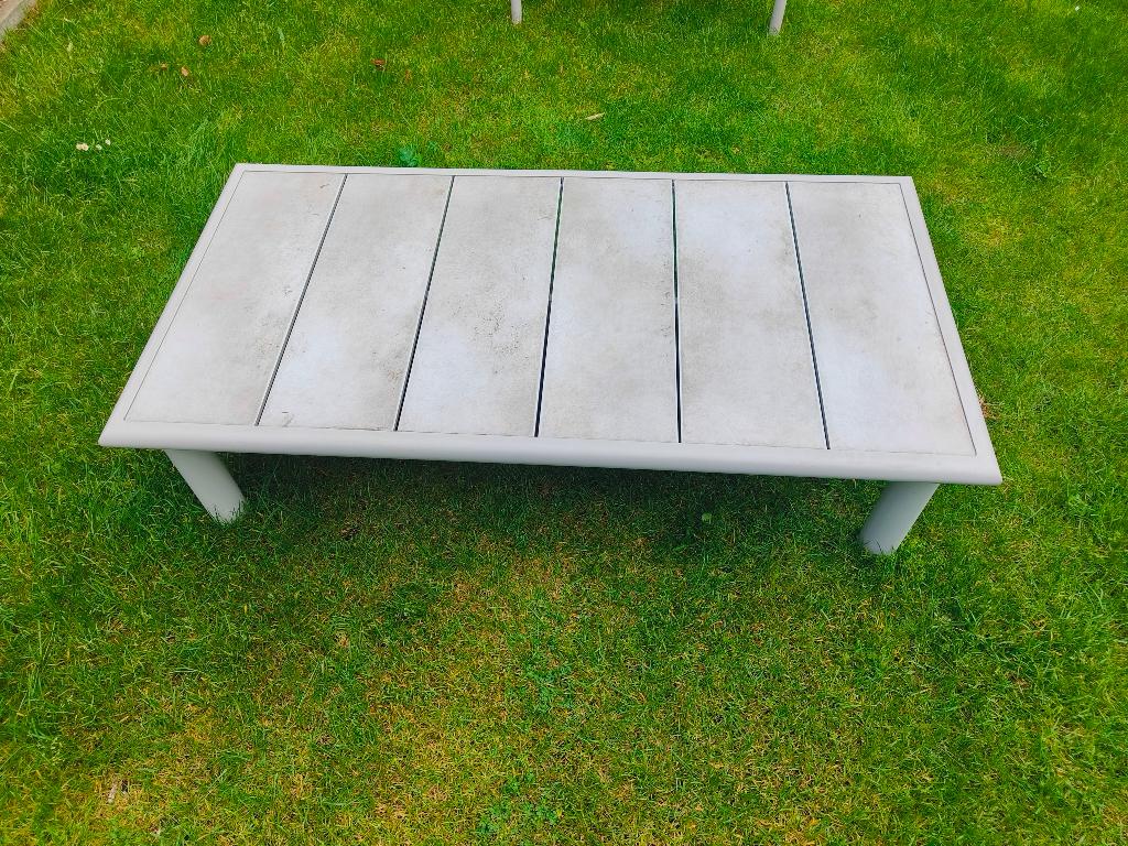 Lounge tafel, Tuin en Terras, Ophalen, Bijzettafel, Aluminium, Zo goed als nieuw
