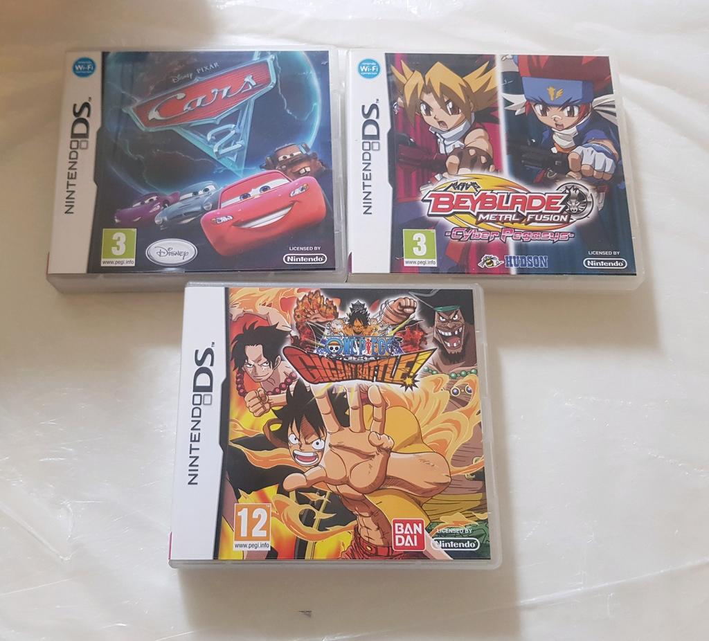 Lot 3 jeux ds one piece gigant battle,  cars et beyblade, Enlèvement ou Envoi