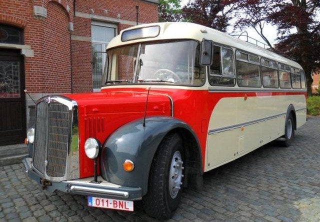 saurer bus - trouwvervoer, Autos, Rouge, Achat, Beige, Boîte manuelle