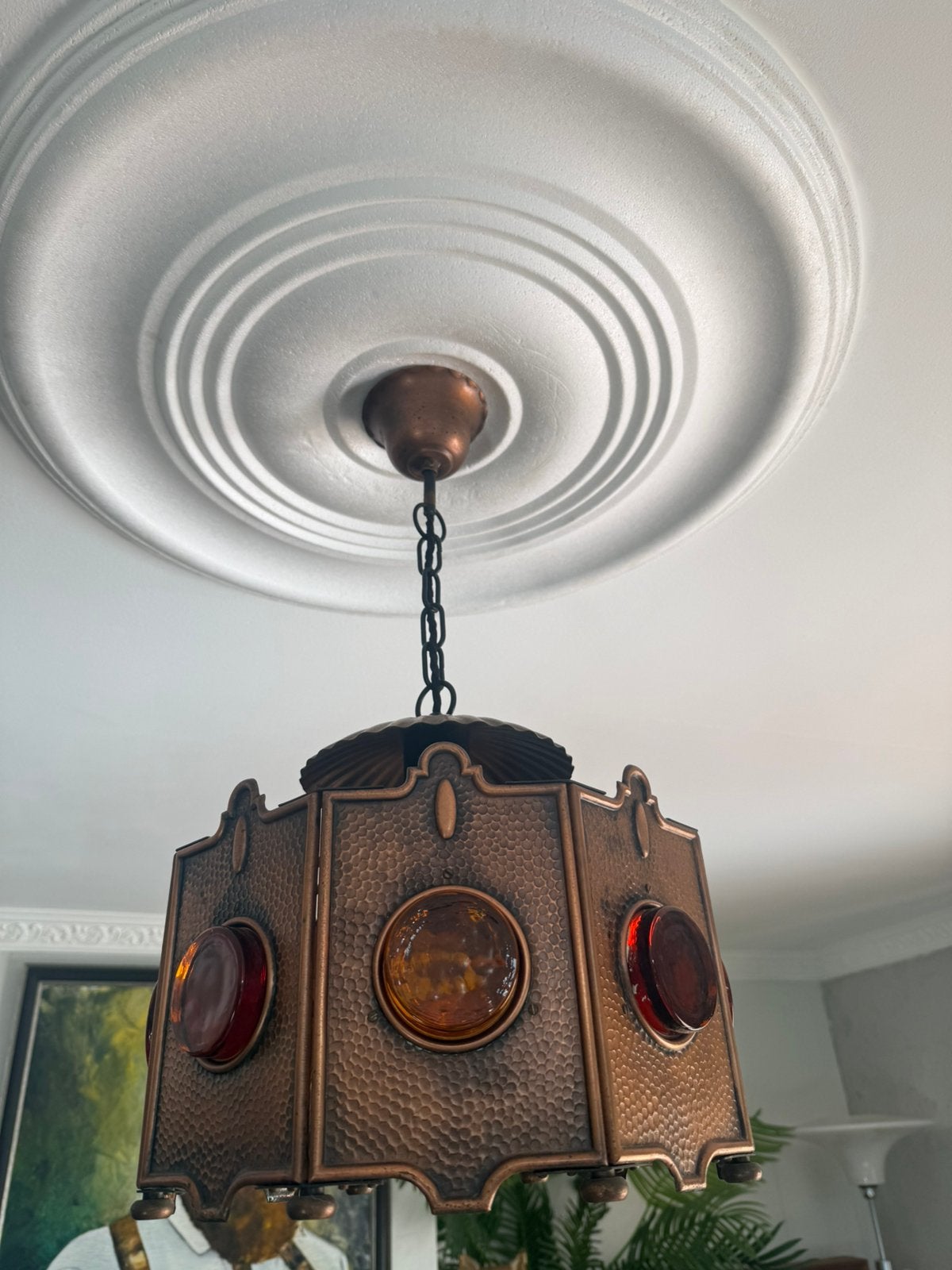 Lampe suspendue en cuivre lampe vintage, Antiquités & Art, Enlèvement ou Envoi