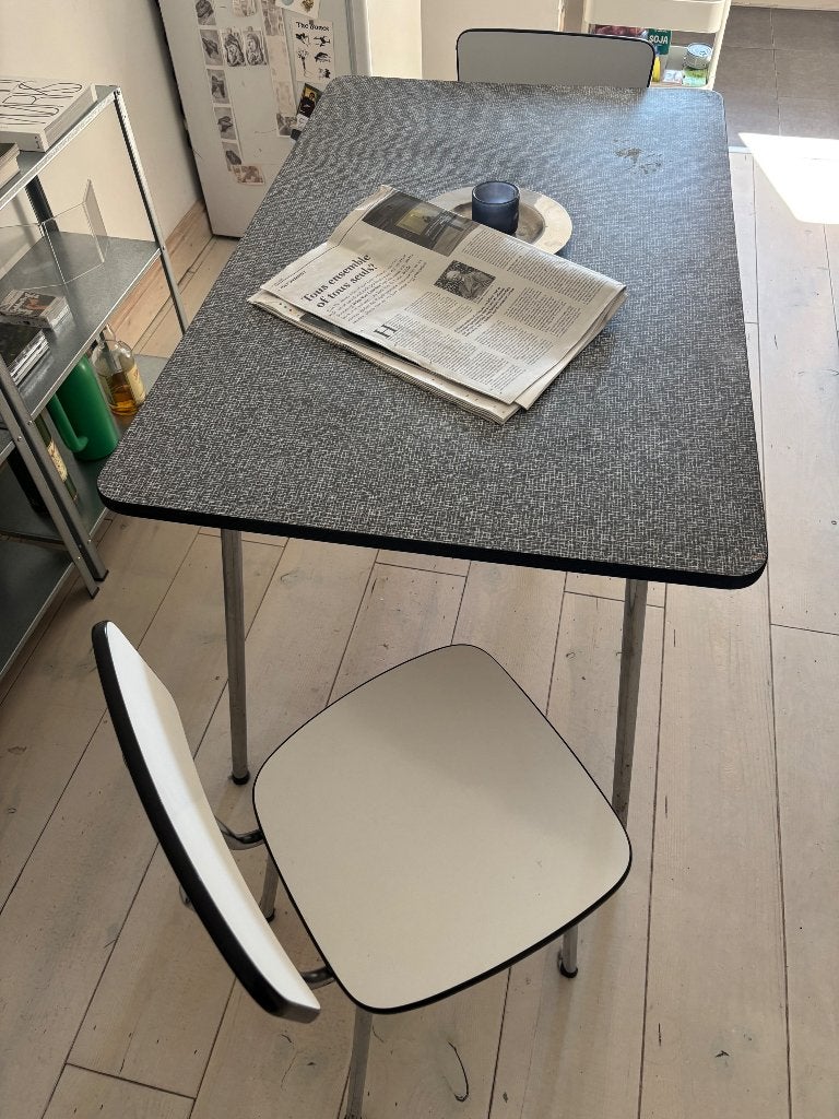 Formica tafel + 6 stoelen set, Huis en Inrichting, Tafels | Eettafels, Ophalen, 100 tot 150 cm, 50 tot 100 cm, Vier personen