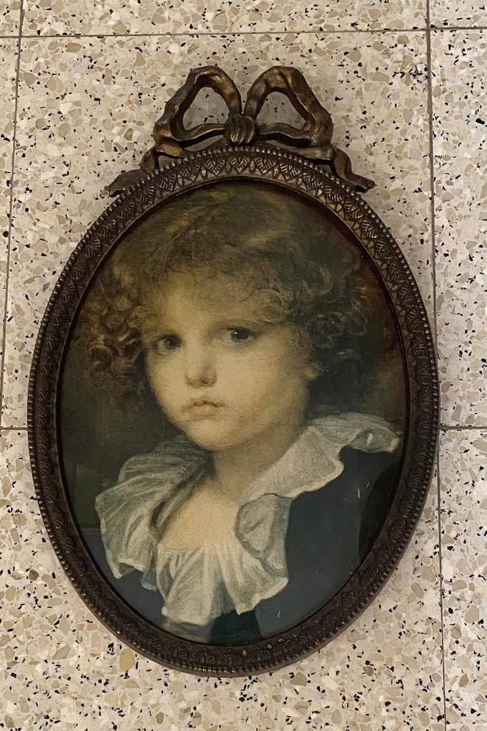 Striklijst met bol glas, Antiek en Kunst, Curiosa en Brocante, Ophalen of Verzenden