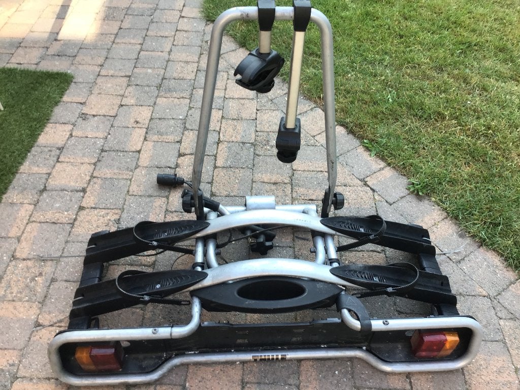 Fietsrek, Support d'attelage, 2 vélos, Pneus larges, Enlèvement