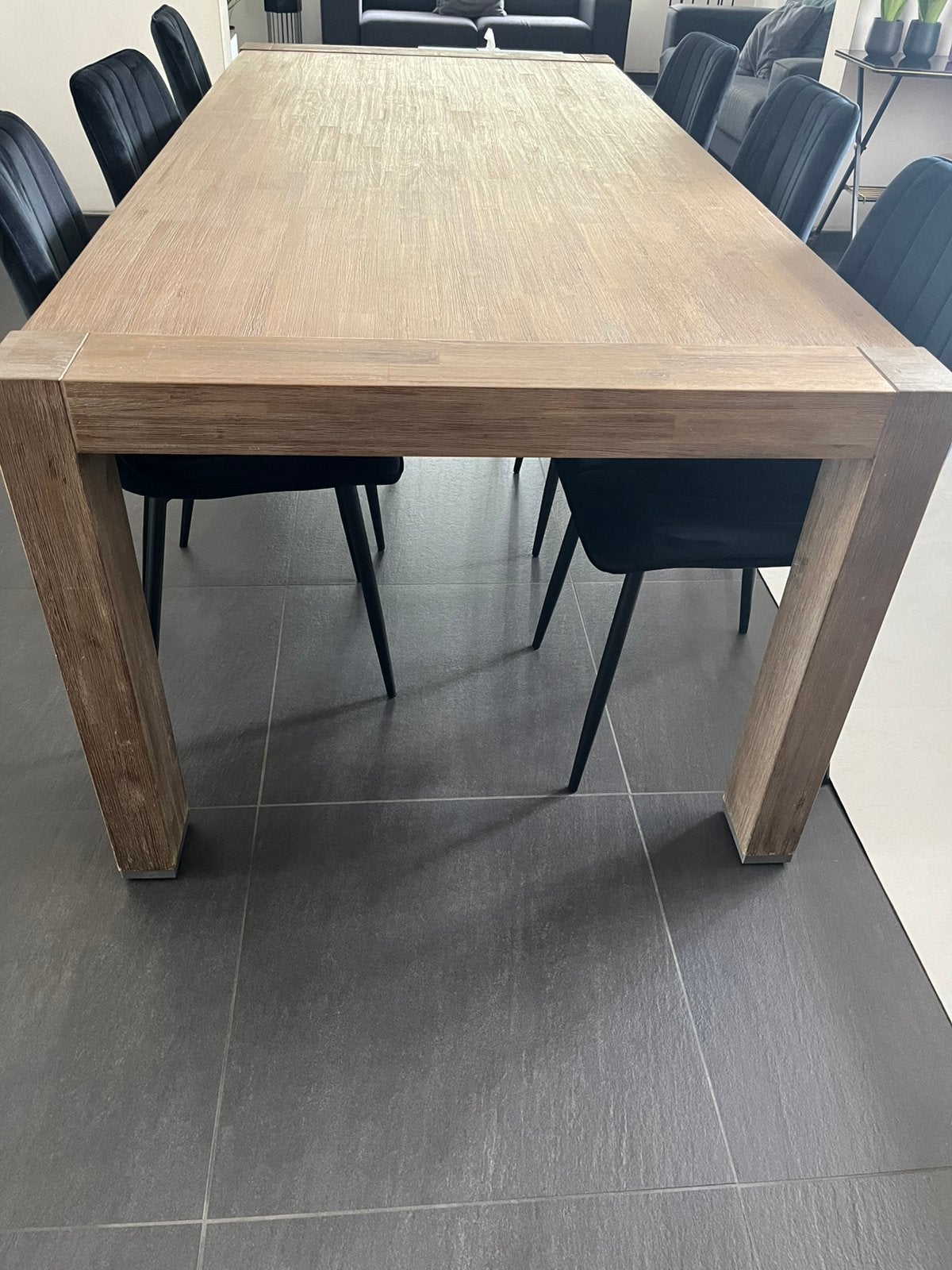 Eetkamertafel, Huis en Inrichting, Tafels | Eettafels, Ophalen, 200 cm of meer, Zo goed als nieuw, Vijf personen of meer