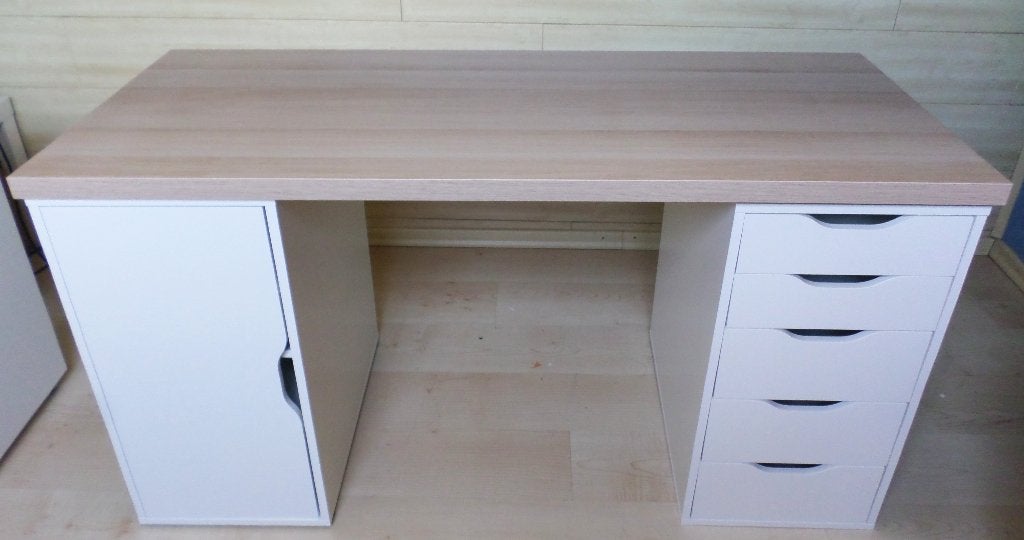 Bureau " Alex" Ikea met ladeblok, Bureau d'écolier, Comme neuf, IKEA, Bois