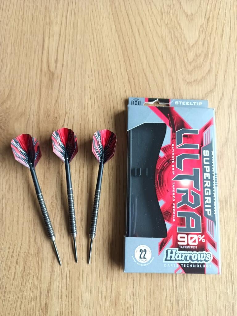 Harrows supergrip ultra 22gr, Sports & Fitness, Fléchettes, Enlèvement, Flights