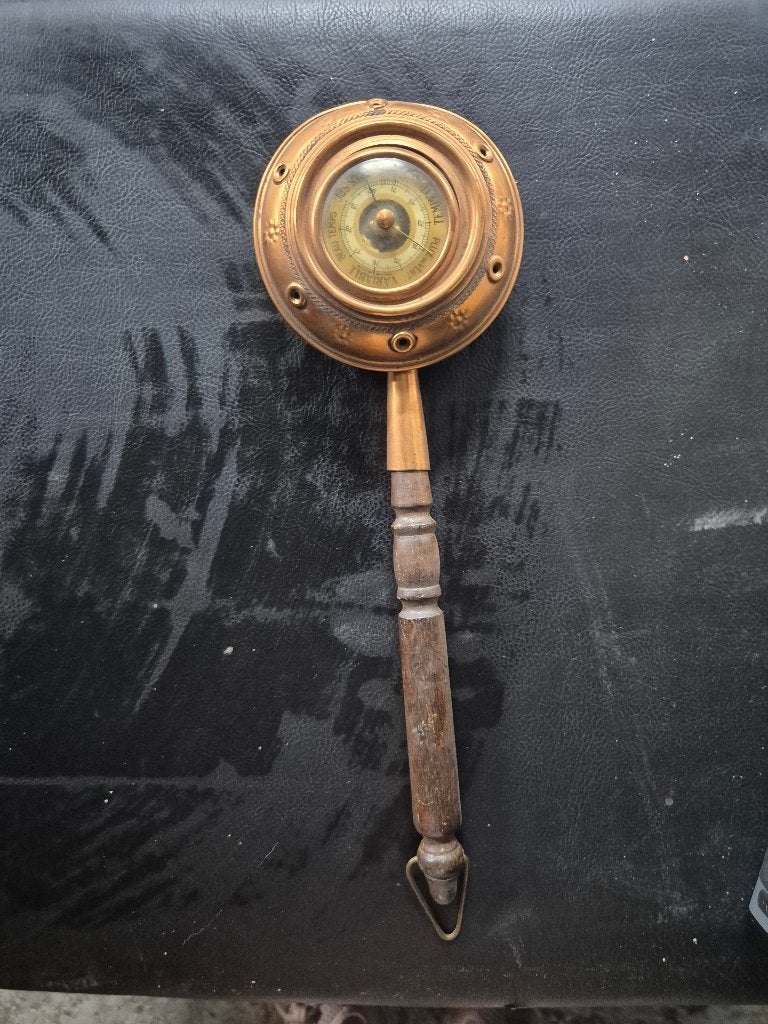 Barometer retro Geel Holsbeek Brussel Putte, Ophalen of Verzenden, Gebruikt, Barometer