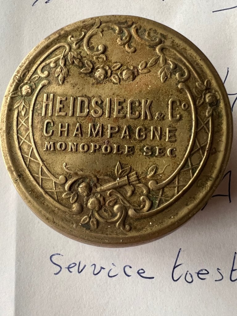 Oude snuifdoos Heidsieck champagne, Collections, Champagne, Enlèvement, Utilisé, France