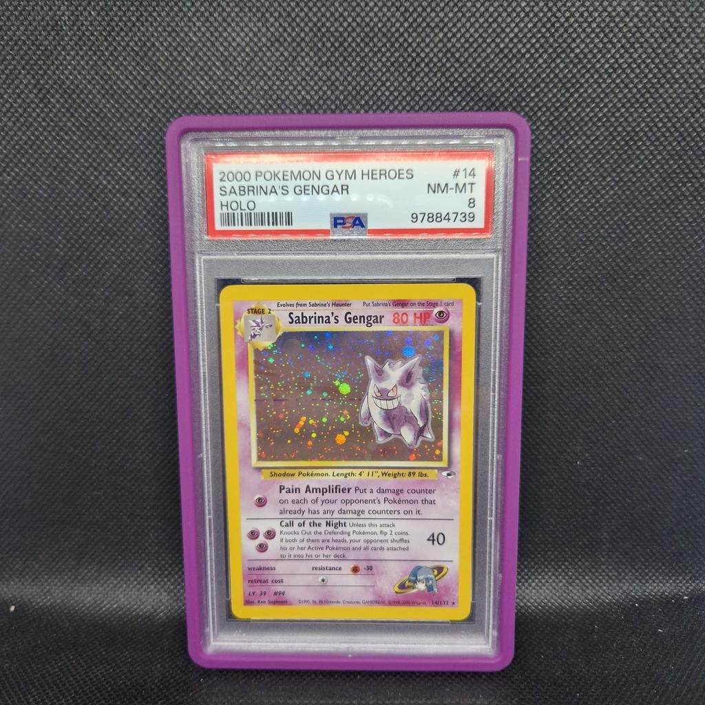 Sabrina's Gengar Holo Gym Heroes PSA 8, Ophalen of Verzenden
