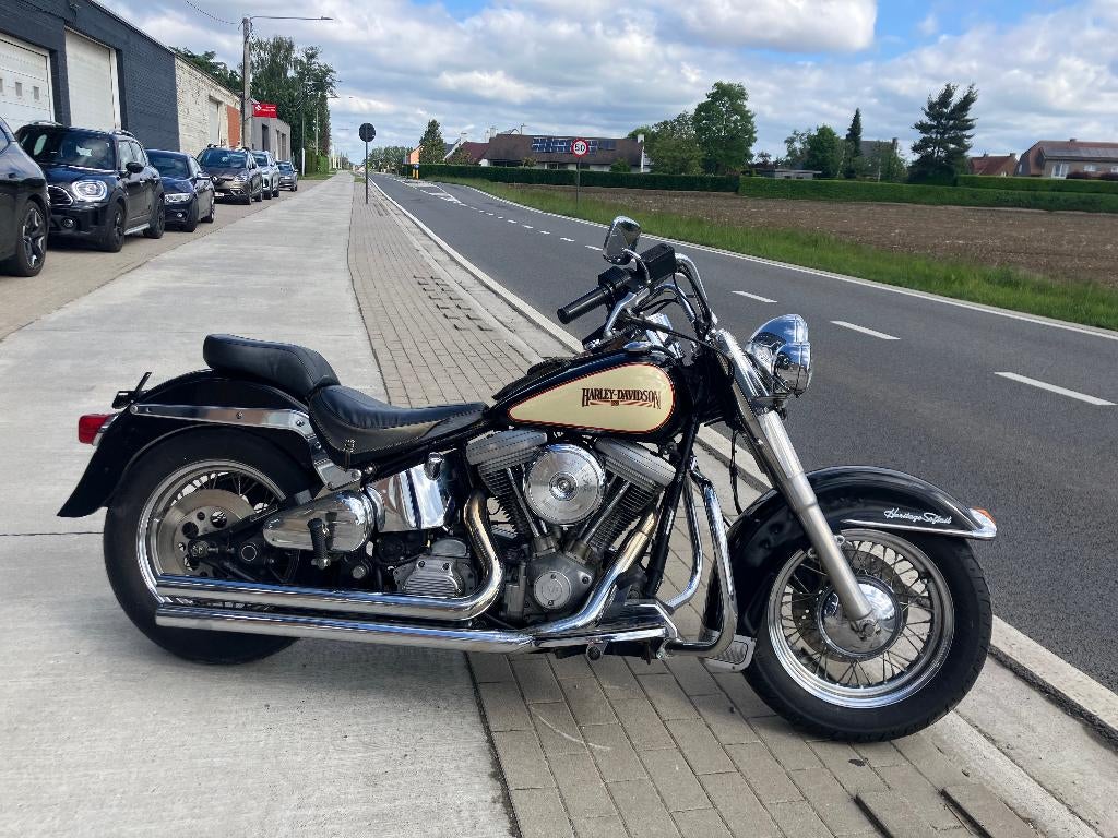 harley davidson heritage softail oldtimer, Motoren, 2 cilinders, Occasion, 1340 cc, Bedrijf