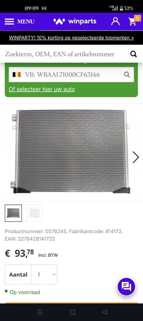 Condenseur Opel, Renault, Nissan, Enlèvement, Renault