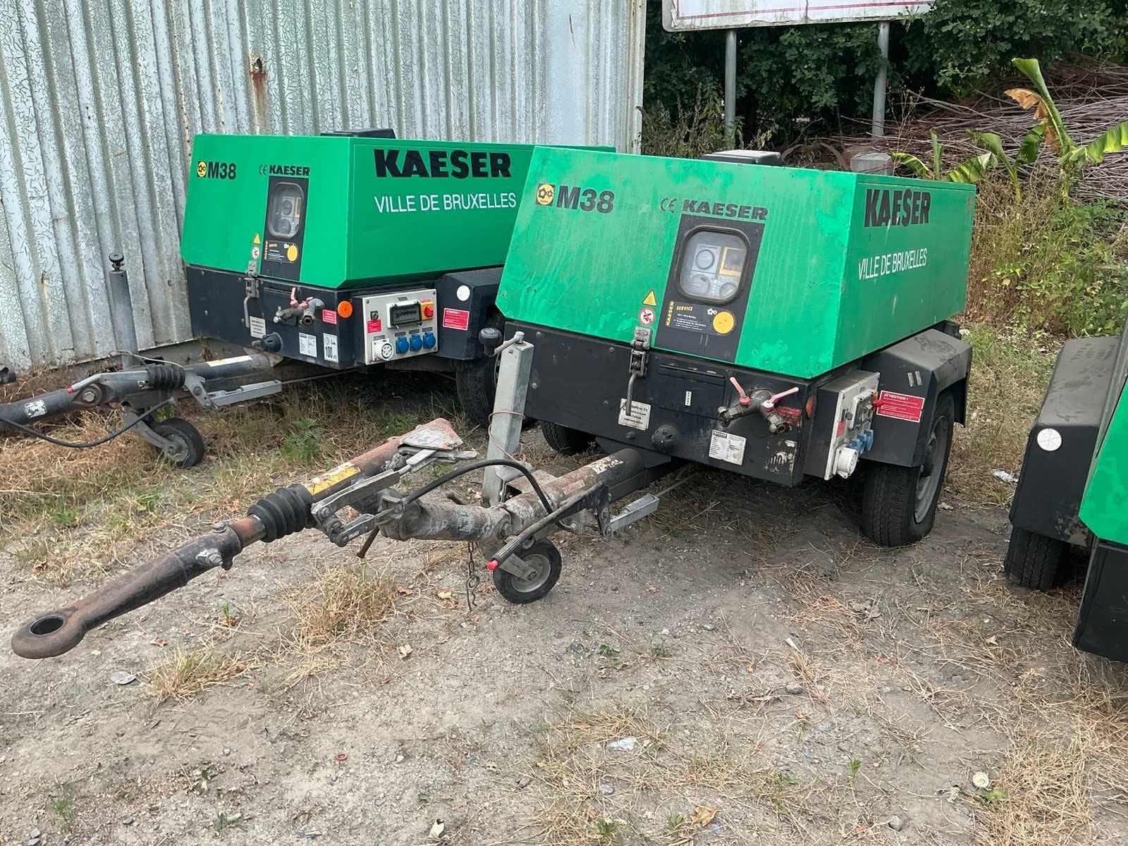 2004 Kaeser M38 Getrokken Schroefcompressor met stroomgroep, Gebruikt