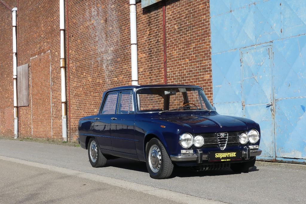 Alfa Romeo Giulia 1600 Super Biscione, Auto's, Oldtimers, Bedrijf, Te koop, Alfa Romeo, Benzine, Berline, Handgeschakeld, Blauw