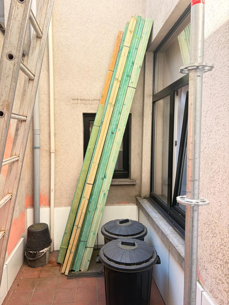Groene nieuwe houte Panlatten, 13 pakjes., Dakplaat of Dakpanplaat, Overige kleuren, Nieuw, Ophalen of Verzenden