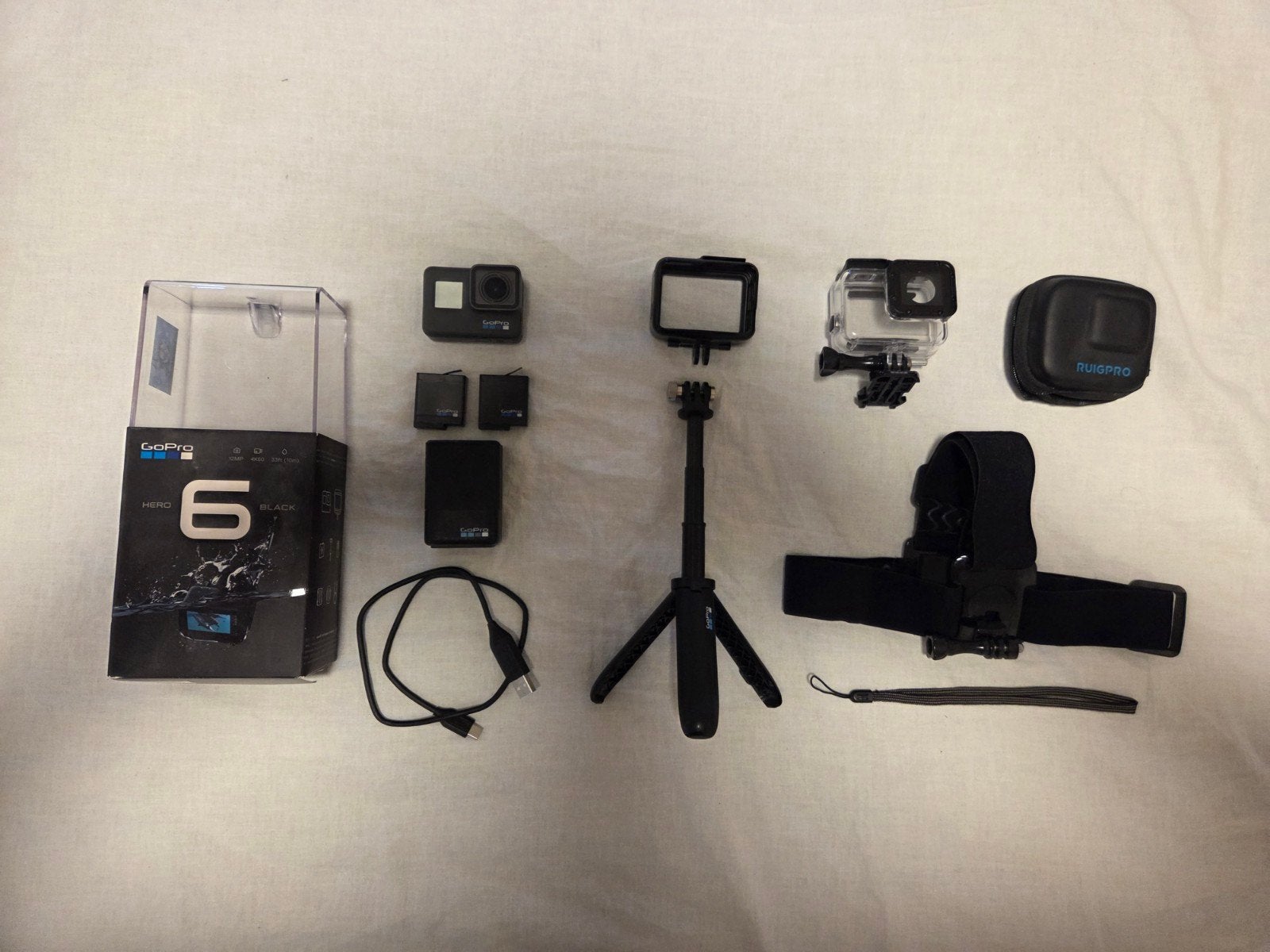GoPro Hero 6 (+ accessoires), TV, Hi-fi & Vidéo, Caméras action, Enlèvement, Comme neuf, GoPro
