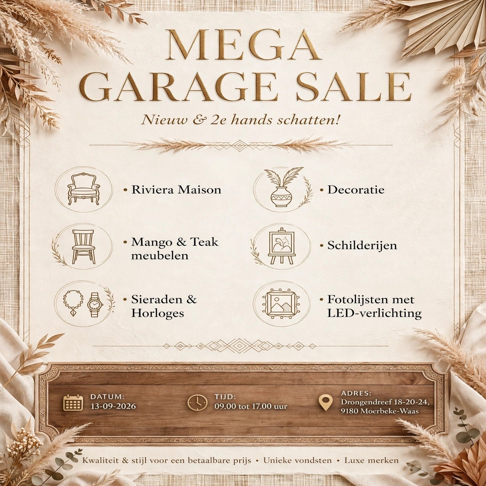 mega garage sale, Ophalen