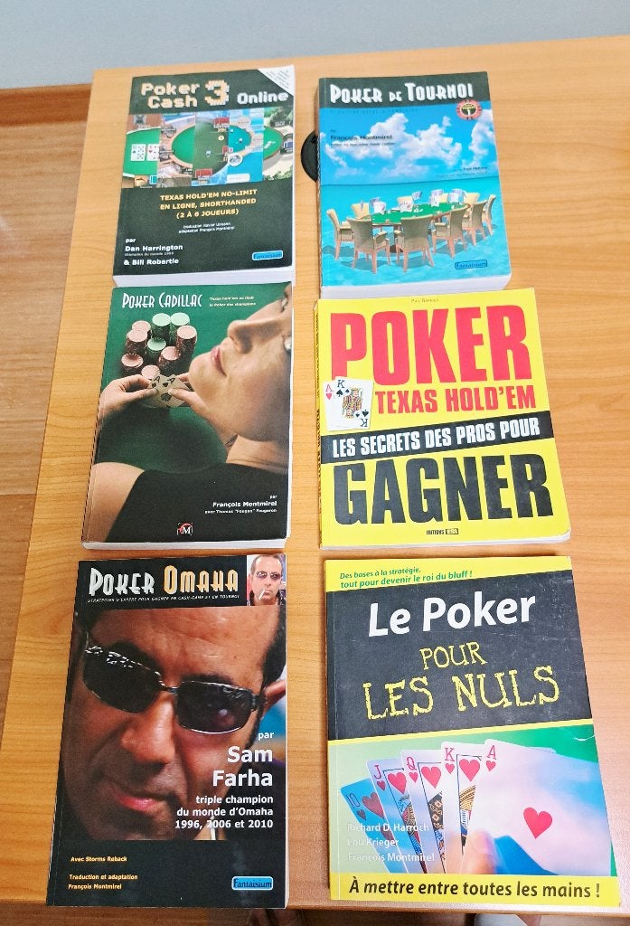 Lot de livres sur poker, Enlèvement, Comme neuf