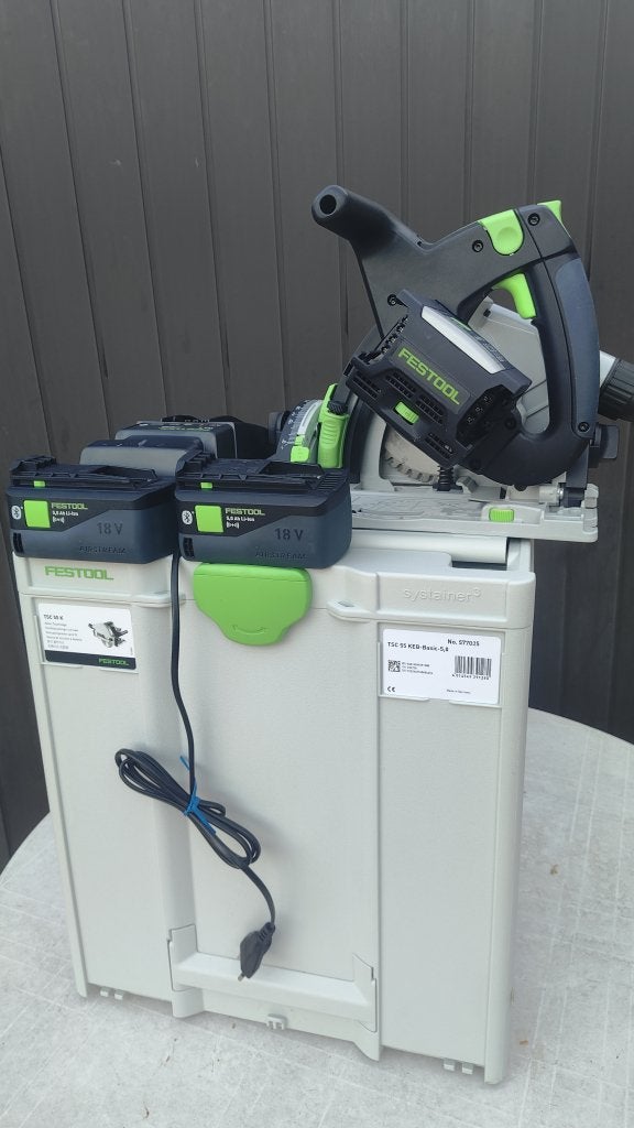 Invalzaag Festool TSC 55 KEB met 2-x Accu`s 750,00€, Doe-het-zelf en Bouw, Gereedschap | Zaagmachines, Nieuw, Invalzaag, 30 tot 70 mm