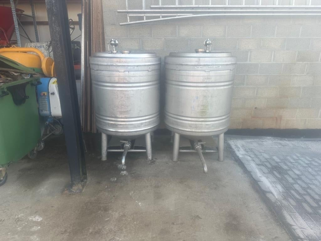 2 inox watervaten - voedingsgeschikt - met aftapkraan, Divers, Divers Autre, Utilisé, Enlèvement