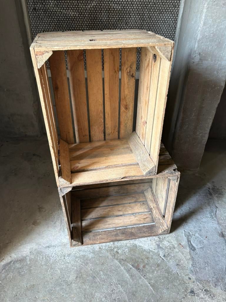 12 houten fruitkisten / fruitkratten – stevig & decoratief, Huis en Inrichting, Woonaccessoires | Kisten, Ophalen, Zo goed als nieuw