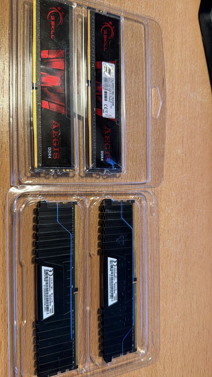 2 sets van 2x8GB RAM DDR4 - 3000MHz, Enlèvement ou Envoi, DDR4, Comme neuf, Desktop