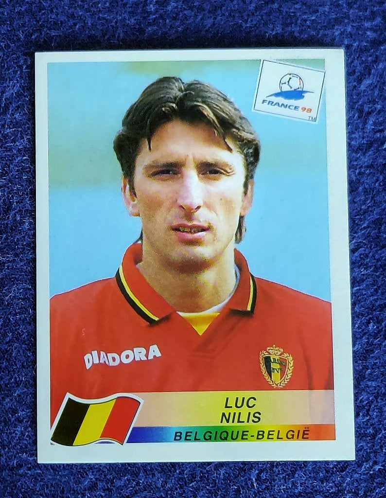 Panini sticker card voetbal ' WK France 1998 - Luc Nilis, Ophalen of Verzenden, Nieuw, Sticker