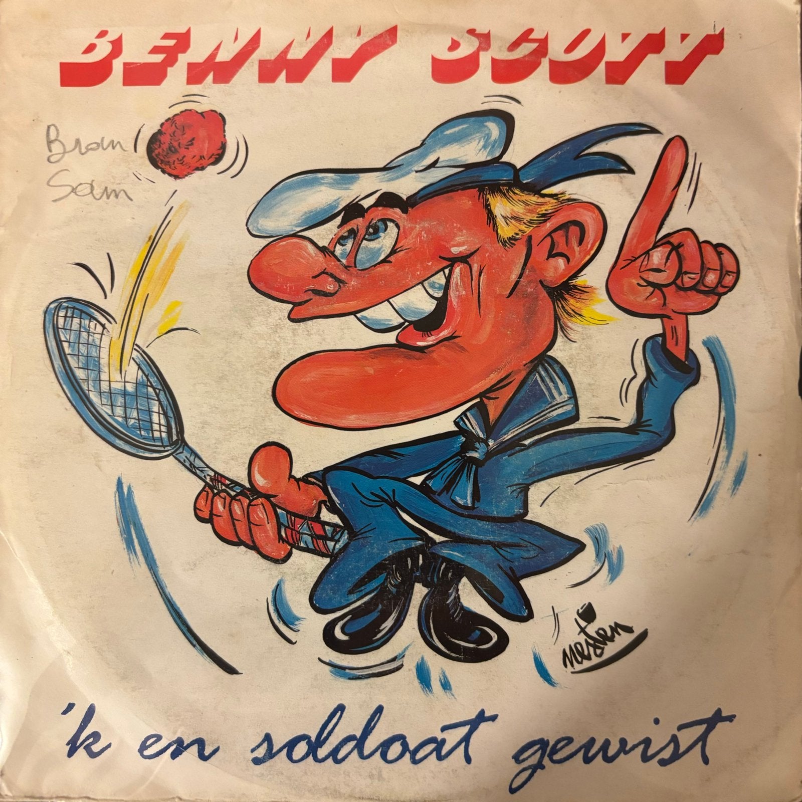 Benny scott - ‘k en soldoat gewist - bouwen 7” vinyl, Cd's en Dvd's, Vinyl | Nederlandstalig, Ophalen of Verzenden, Gebruikt, 7 inch