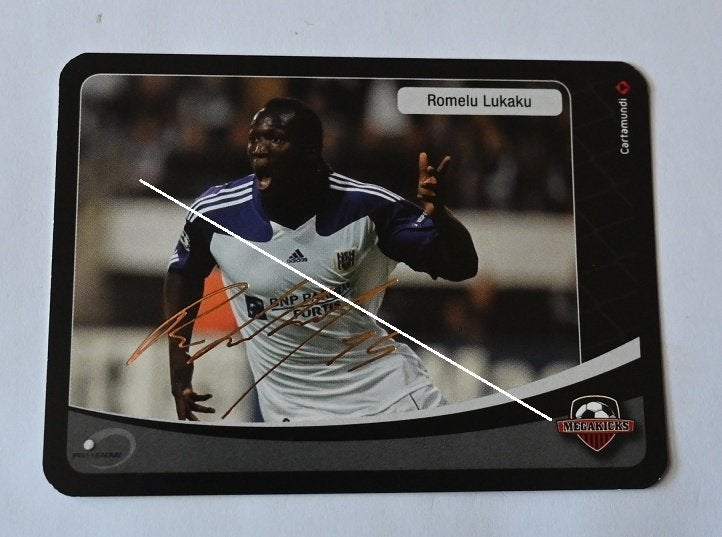 Megakicks / Romelu Lukaku met gedrukte handtekening, Ophalen of Verzenden, Nieuw, Poster, Plaatje of Sticker