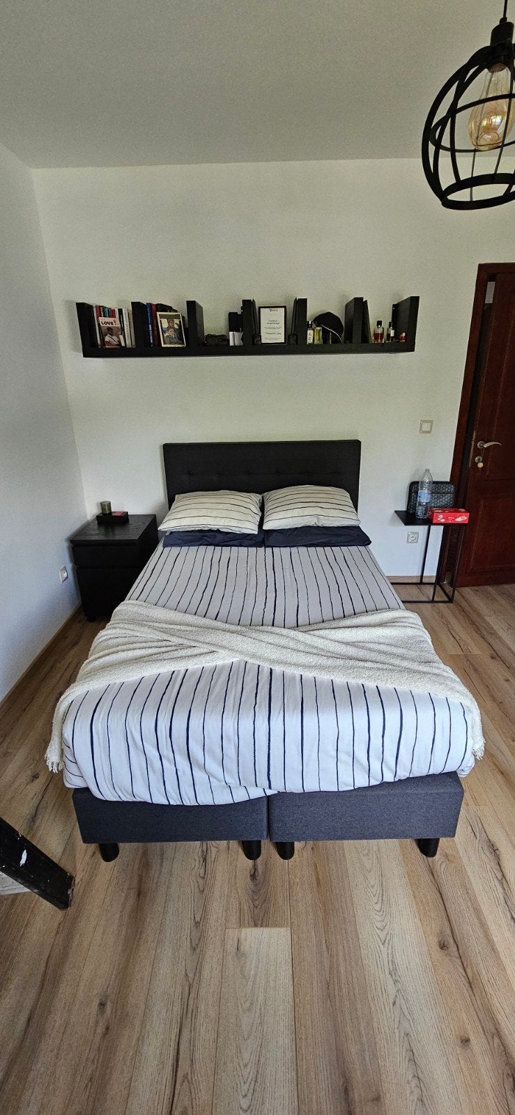 Te grijpen, bed van 120x200 cm in uitstekende staat. blauwe, Huis en Inrichting, Ophalen, Blauw