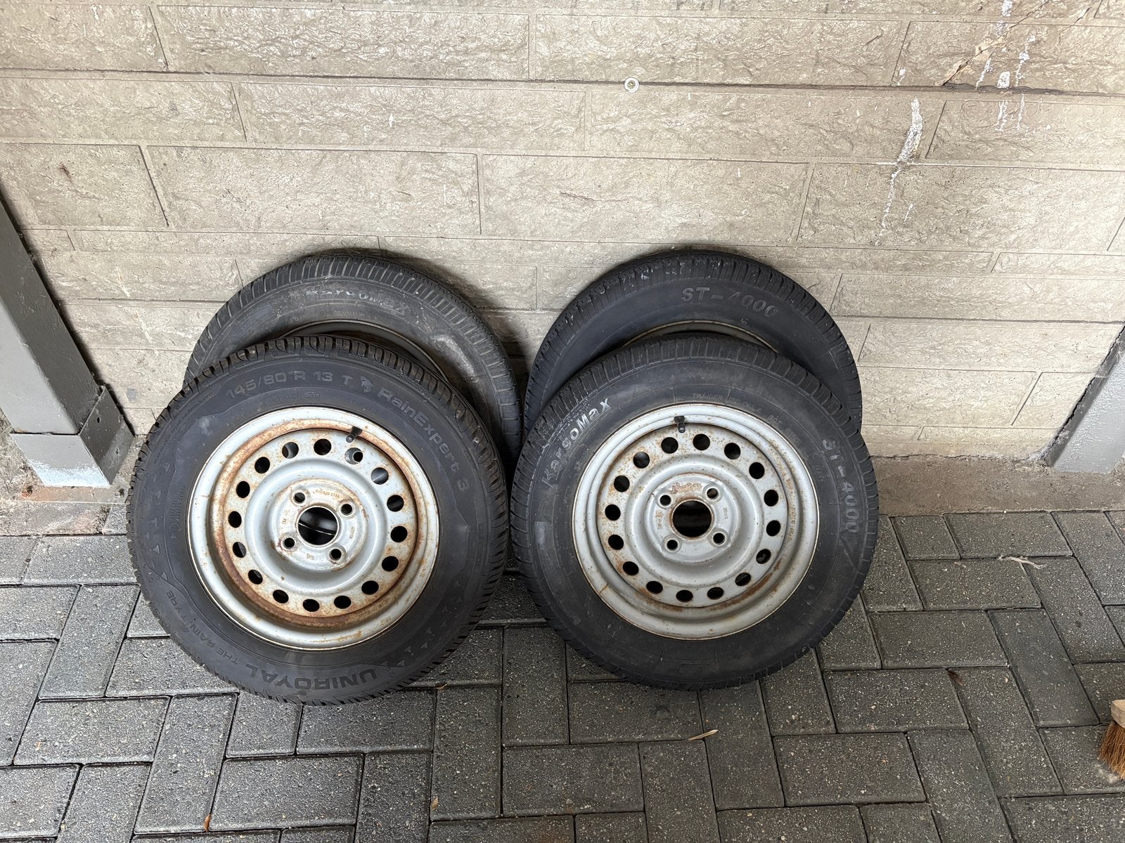 4 stalen velgen aanhangwagen/ remork 13 inch, Ophalen, 13 inch, Band(en)
