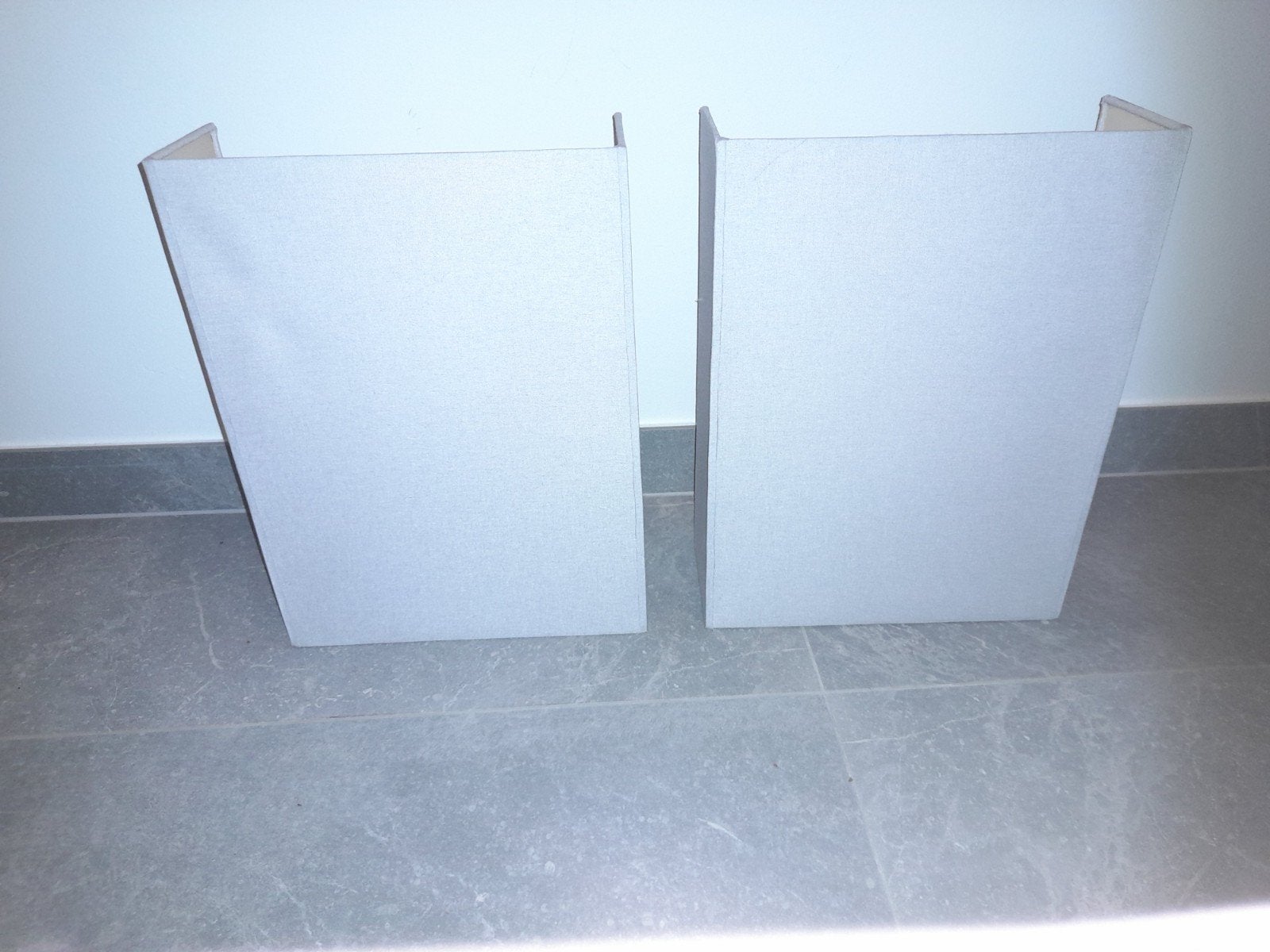 Lot de 2 appliques murales gris perle, Enlèvement