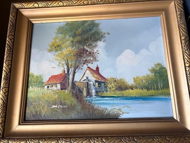 Schilderij Watermolen De Grysé, Antiek en Kunst, Ophalen