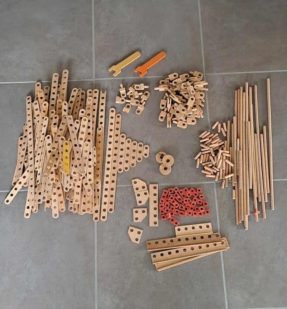Meccano in hout, jaren 1950, Kinderen en Baby's, Ophalen, Gebruikt