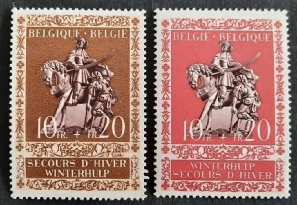 Belgique : OBP 613/14 ** Secours d'hiver No 6 1943., Timbres & Monnaies, Sans timbre, Neuf, Enlèvement ou Envoi, Non oblitéré