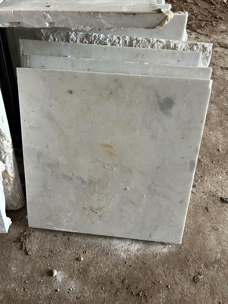 Carreaux de marbre blanc, Marbre, Carrelage de sol, Enlèvement, Utilisé