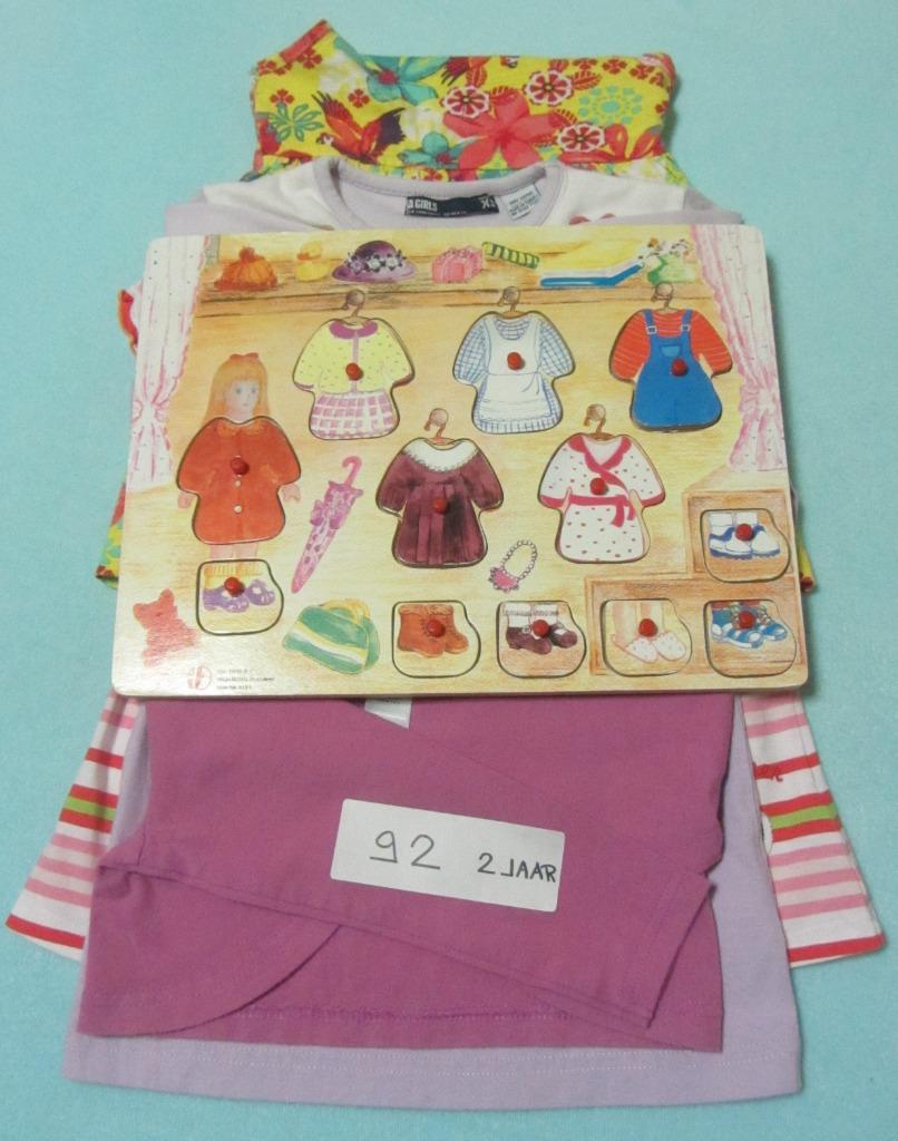 Meisjeskledij - 5 stuks - Maat 92 / 2 jaar + gratis puzzel, Gebruikt, Meisje, Setje, Diverse merken
