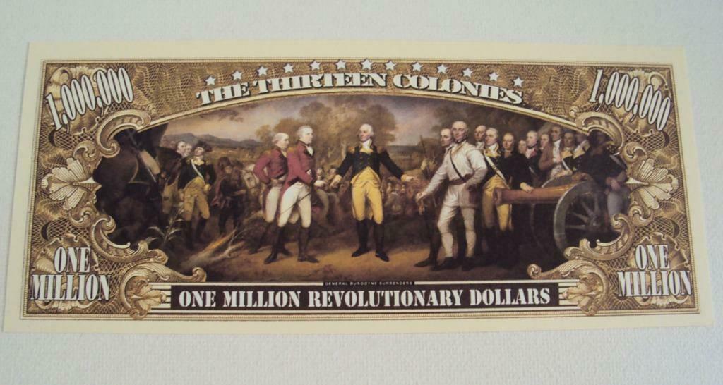 USA 1 million Revolutionary Dollar bankbiljet - G.Washington, Postzegels en Munten, Bankbiljetten | Amerika, Verzenden, Noord-Amerika