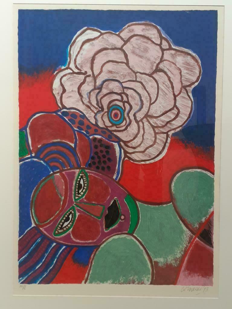"Mounira à la fleur" - Guillaume Corneille, Antiek en Kunst, Kunst | Litho's en Zeefdrukken, Ophalen