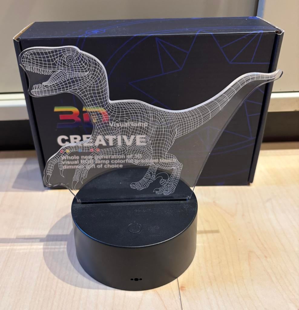 Veilleuse dinosaure 3D., Enlèvement ou Envoi, Utilisé