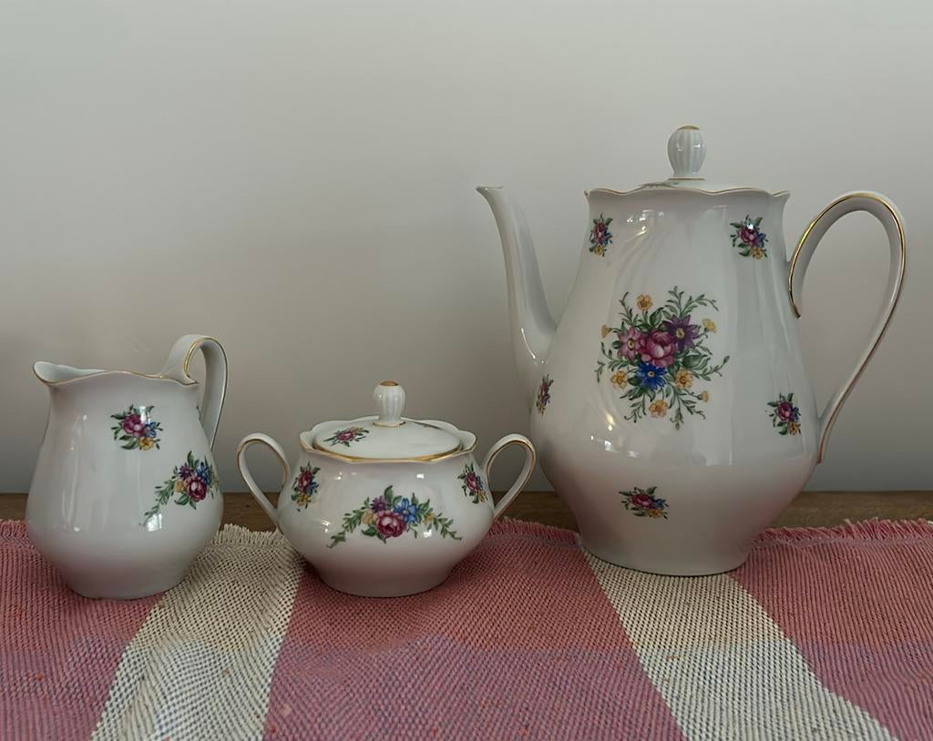 Theekan, melkkan en suikerpotje Zeh Scherzer, Antiek en Kunst, Ophalen