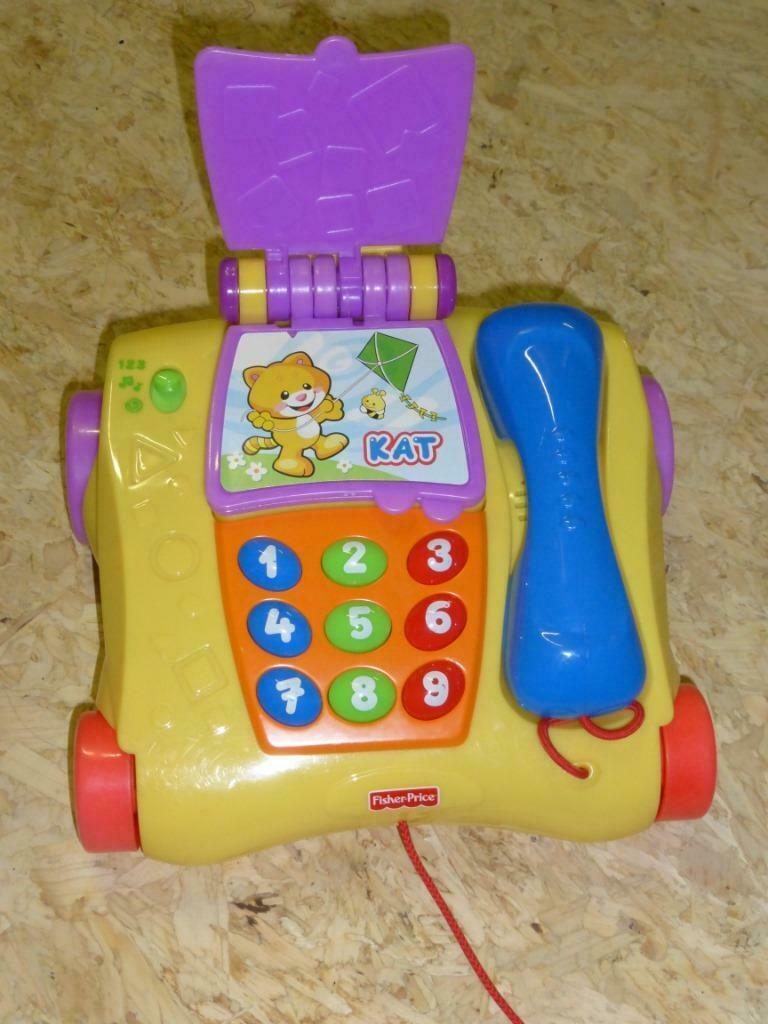 fisher price telefoonwagentje, Kinderen en Baby's, Speelgoed | Fisher-Price, Ophalen, Zo goed als nieuw, Met geluid