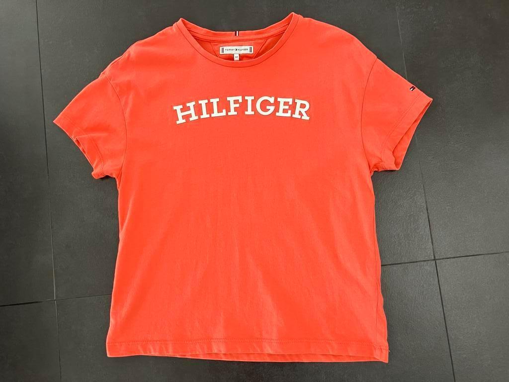 Oranje T-shirt van Tommy Hilfiger - maat 164, Kinderen en Baby's, Kinderkleding | Maat 164, Meisje, Ophalen of Verzenden, Shirt of Longsleeve