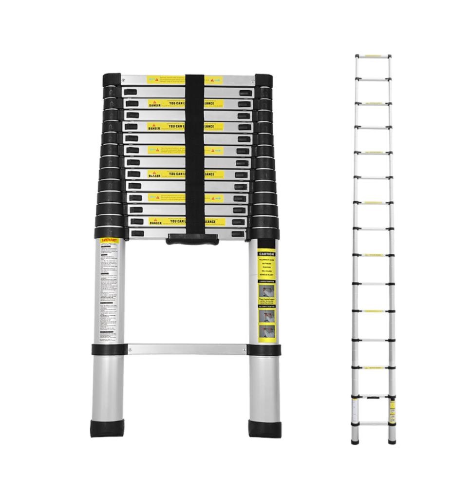 Nouvelle Echelle Telescopique Max Hauteur 3.8M, Doe-het-zelf en Bouw, Ladders en Trappen, Nieuw, Ladder, 4 meter of meer, Opvouwbaar of Inschuifbaar