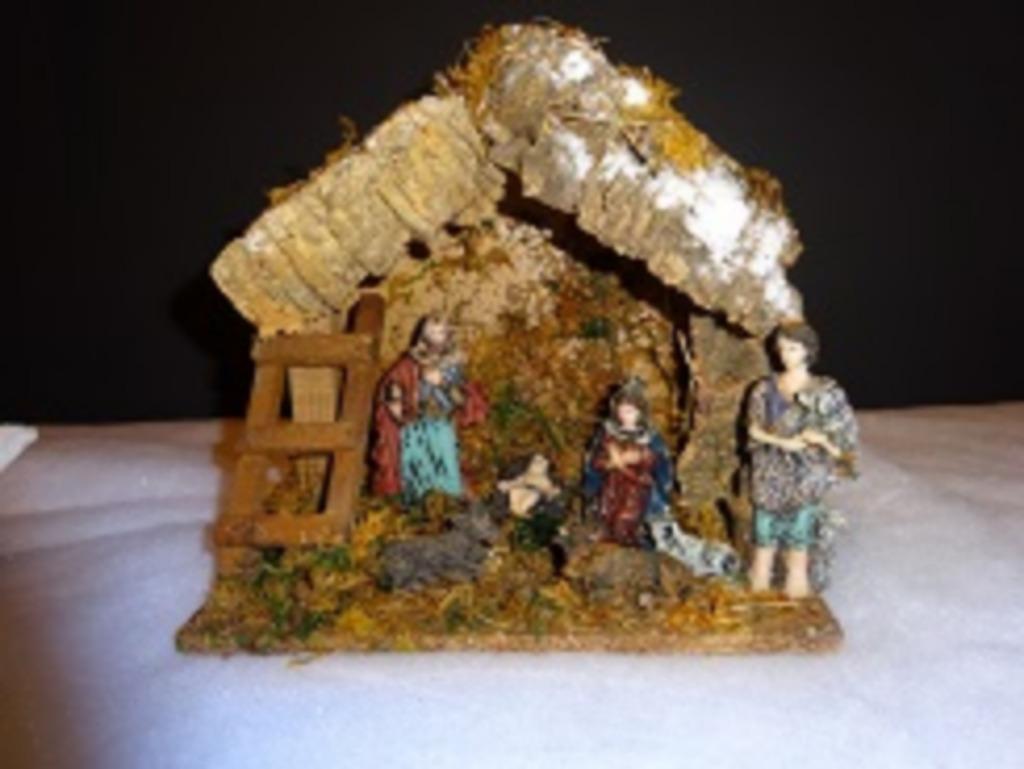 Kerststal met kerstfiguren, Diversen, Verzenden, Gebruikt