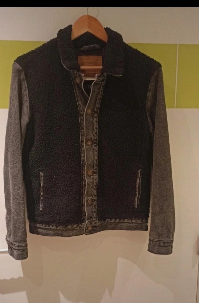 Véritable veste Levi's en jeans noire, fausse fourrure,. XS, Zwart, Ophalen of Verzenden, Zo goed als nieuw, Levi strauss